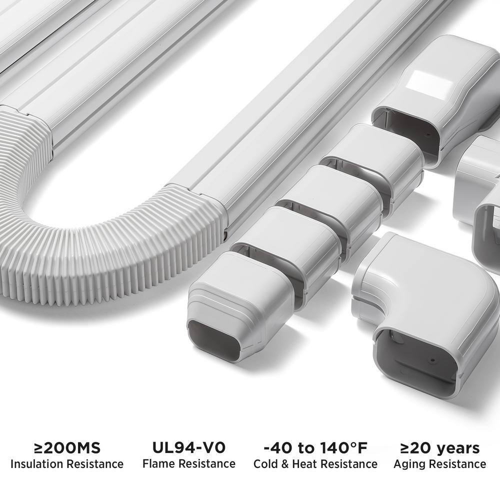 Turbro 3 in. W x 14 ft. L Decorative PVC Line Cover Kit