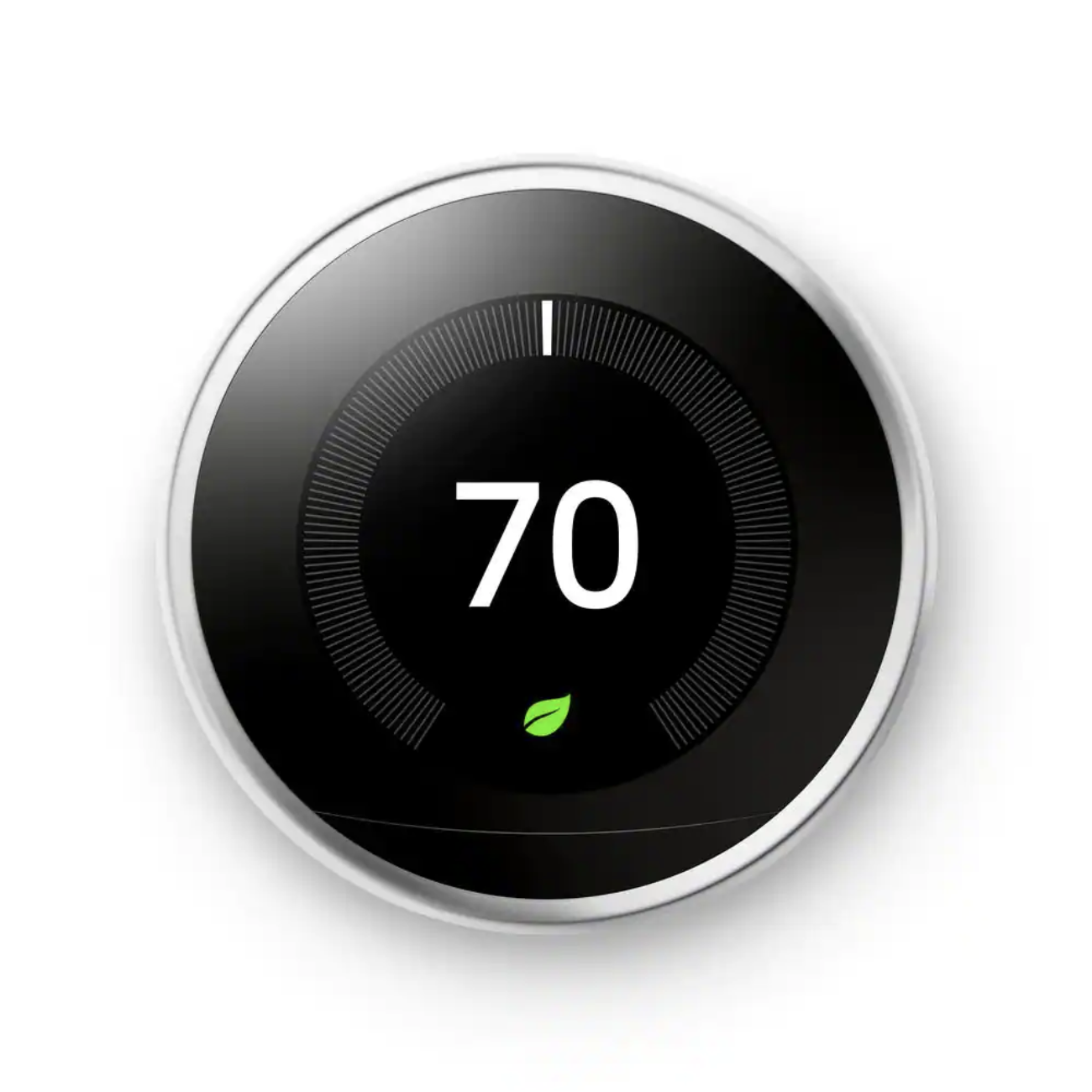 Google Nest Learning Thermostat - Smart Wi-Fi Thermostat. Polished Steel