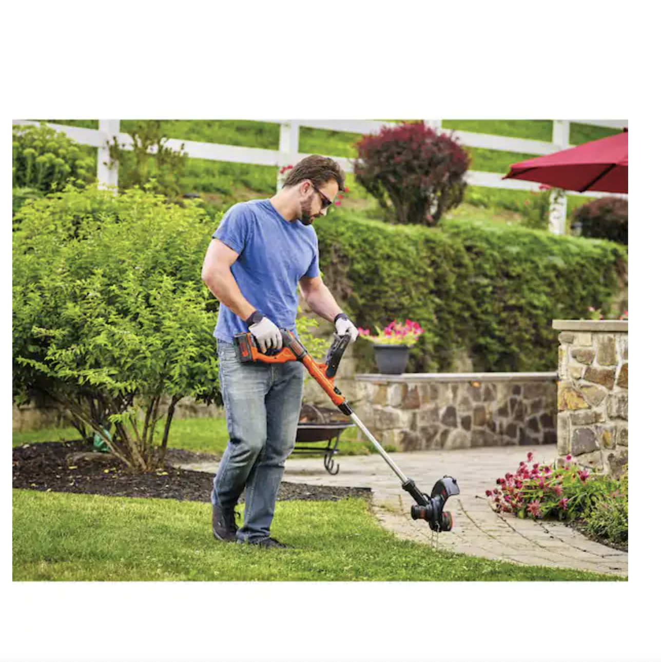 Black+Decker 40V MAX Cordless Battery Power String Trimmer Kit with (1) 1.5Ah Battery & Charger