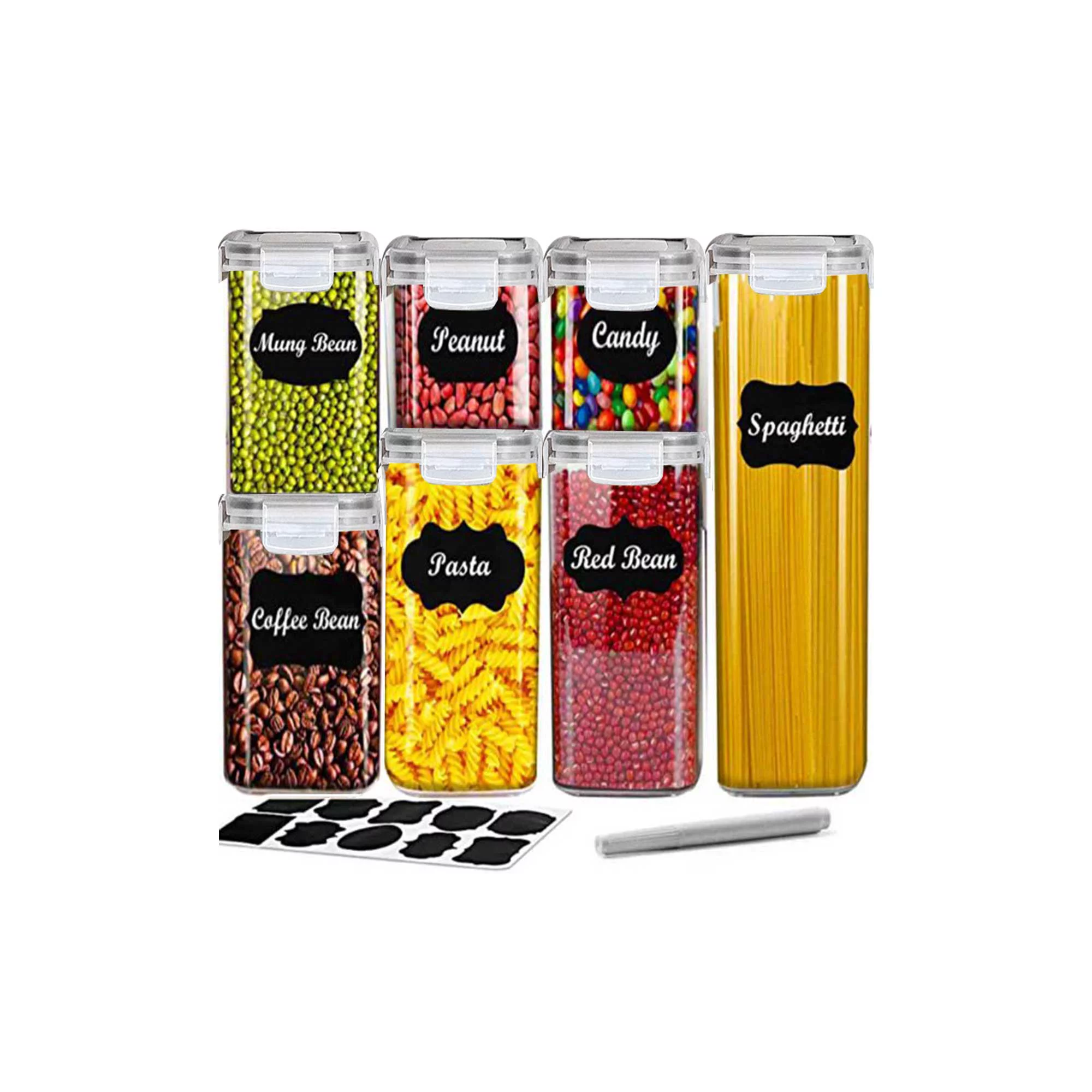 Musment Food Storage Containers. Pantry Organization and Storage . 7 Pieces