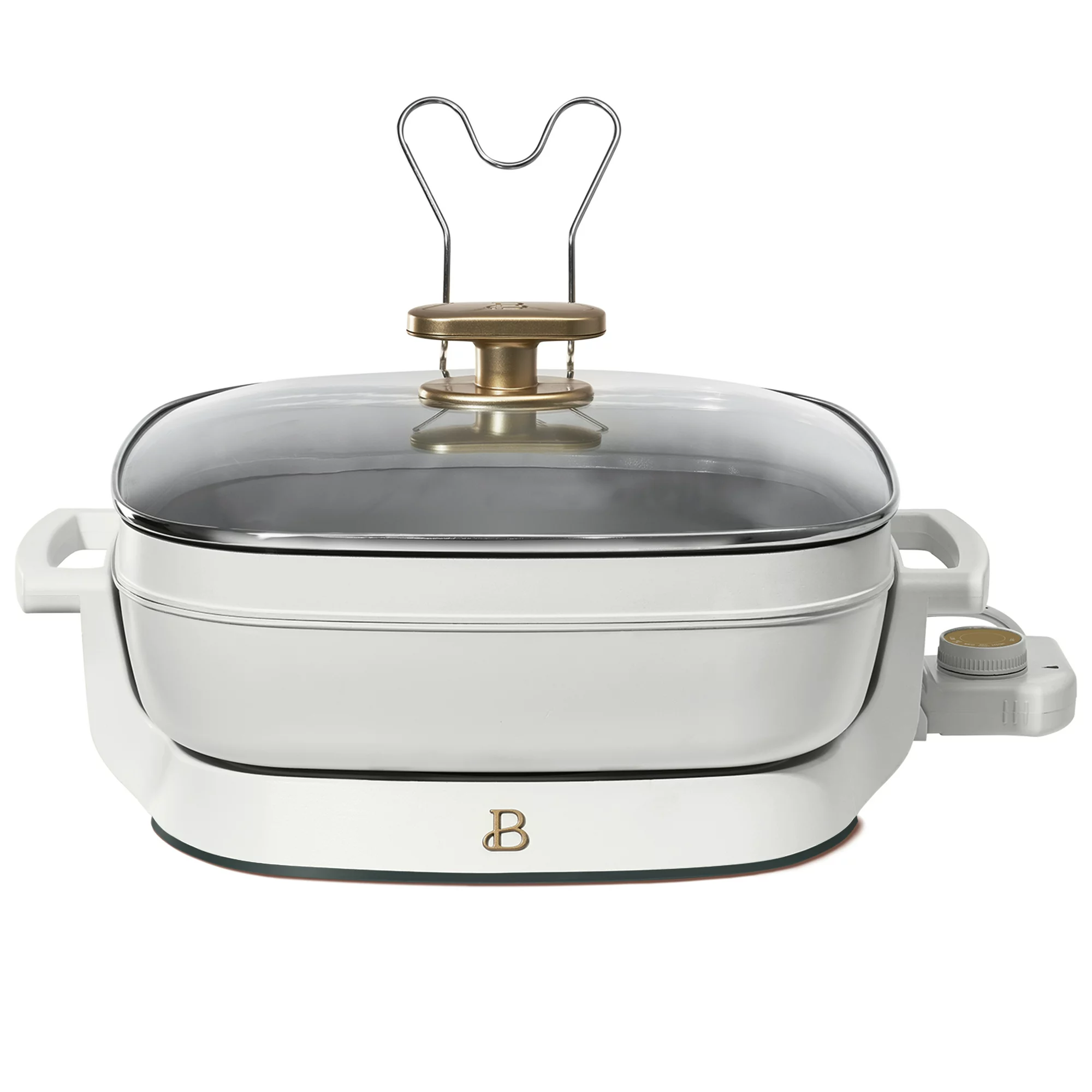Beautiful 5-In-1 Electric Expandable Skillet. White Icing By Drew Barrymore. Up To 7 Qt