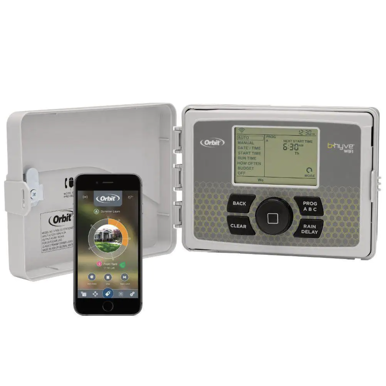 Orbit 57950 B-hyve Smart 12-Zone Indoor/Outdoor Sprinkler Controller. Compatible with Alexa