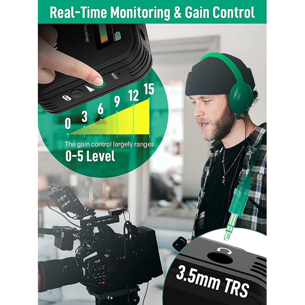 Synco G2(A1) 2.4G Wireless Lavalier Microphone System 3.5mm Cable for DSLR Camera Camcorder Smartphone