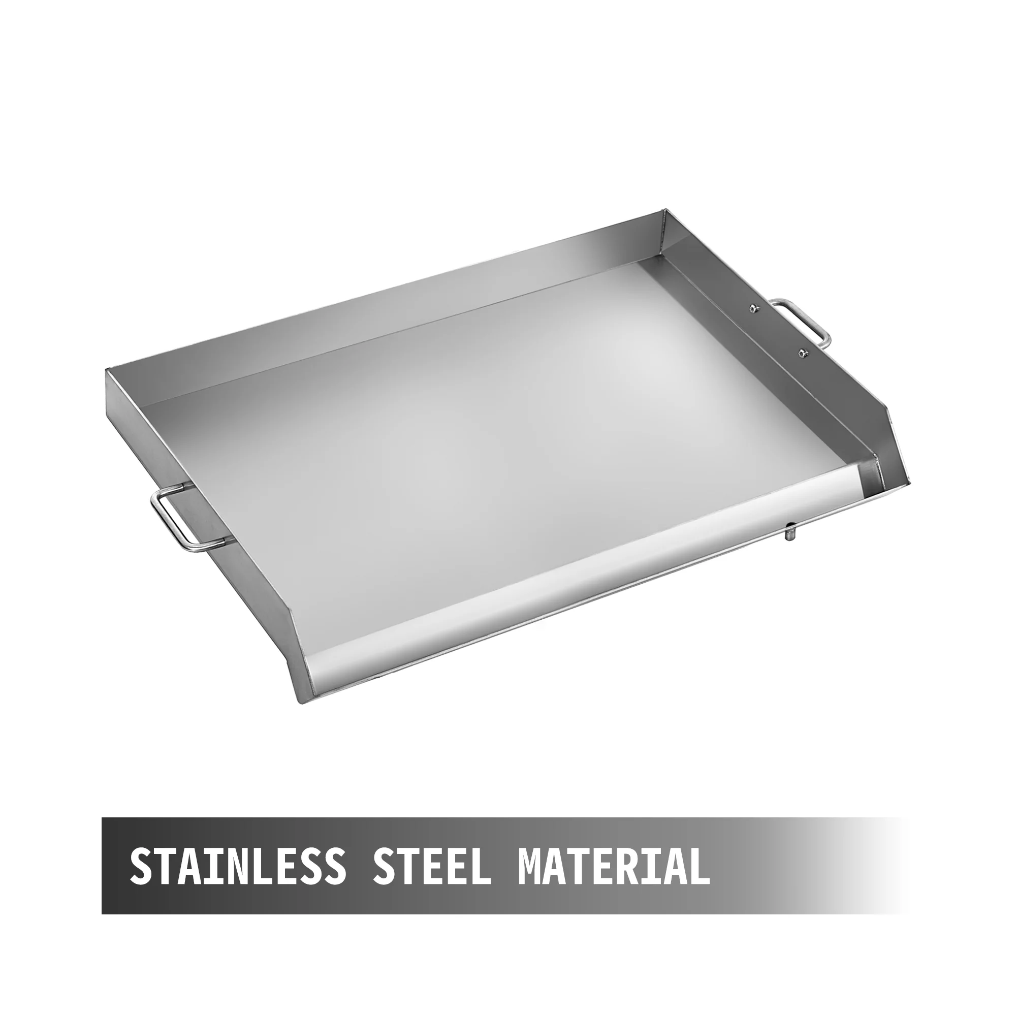 Vevor Stainless Steel Griddle. 36″ x 22″ Universal Flat Top Rectangular Plate with 2 Handles and Grease Groove Grills