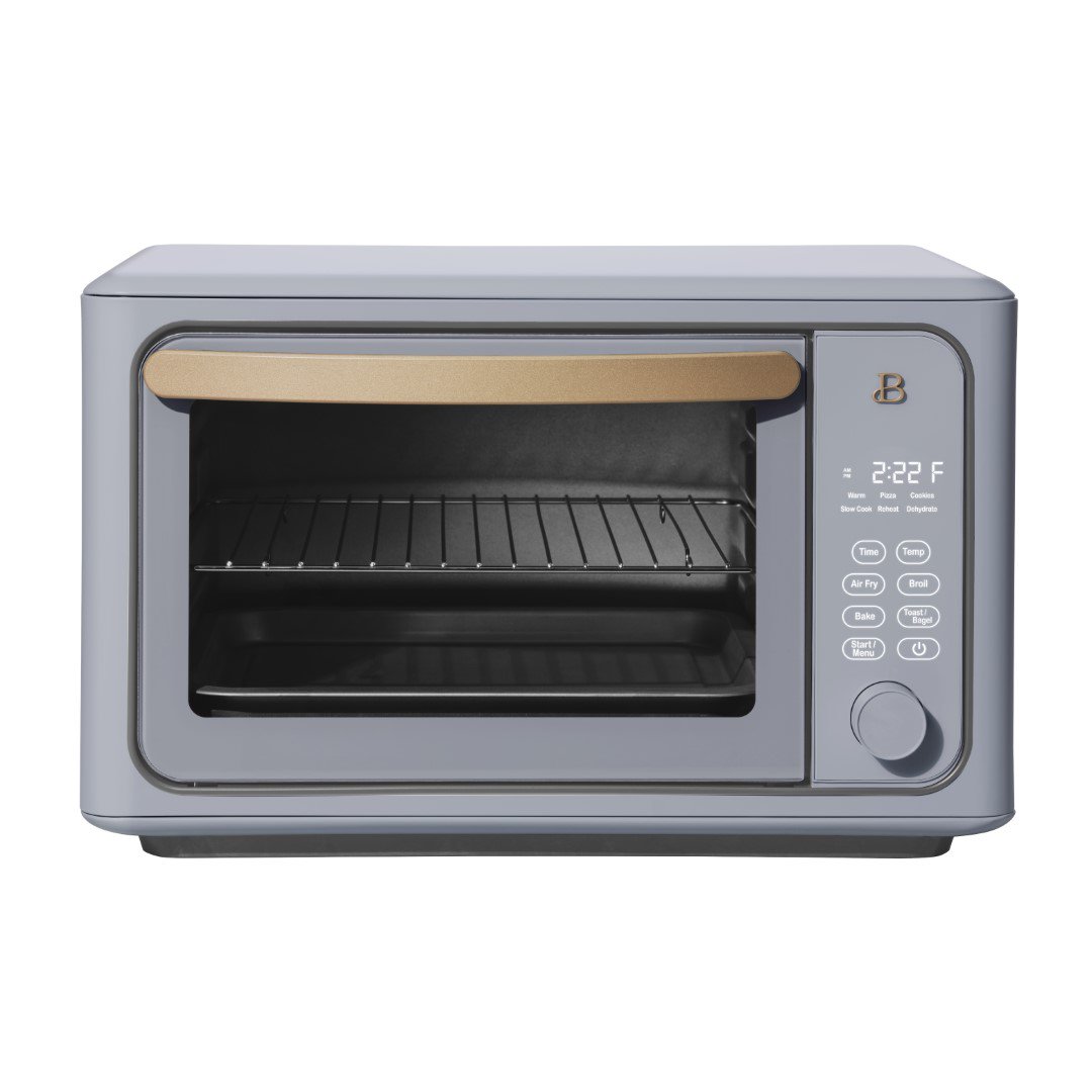 Beautiful 6 Slice Touchscreen Air Fryer Toaster Oven. Cornflower Blue by Drew Barrymore