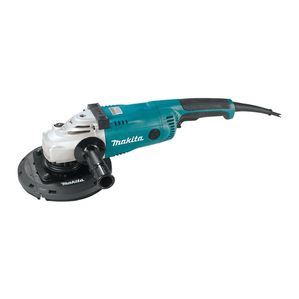 Makita 15 Amp 7 in. Corded Angle Grinder With Grinding Wheel. Side Handle And Wheel Guard