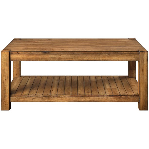 Better Homes & Gardens Bryant Solid Wood Coffee Table. Rustic Maple Brown Finish