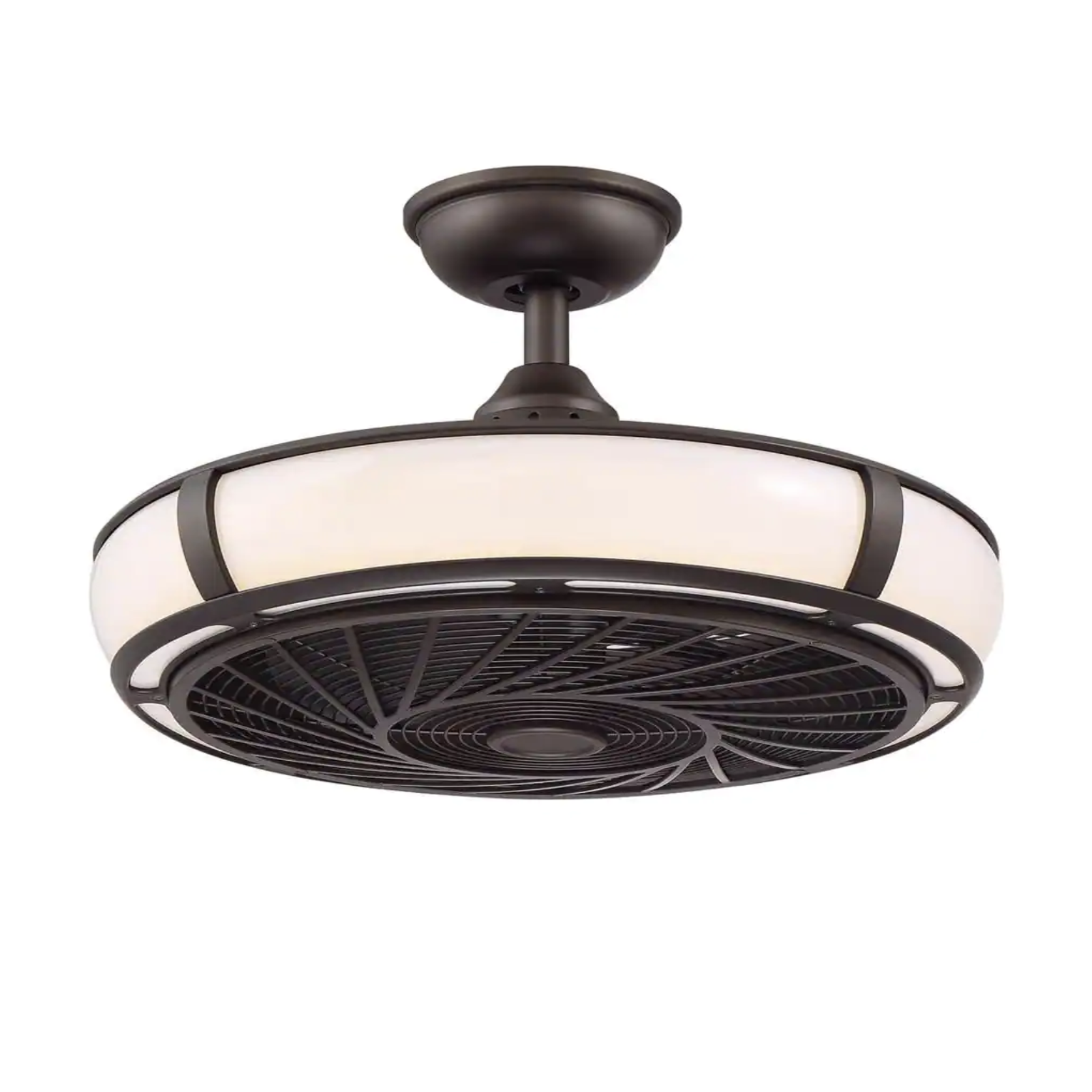 Home Decorators Collection Tuilene 21 in. Integrated LED Espresso Bronze Ceiling Fan with Light and Remote Control (AK83-EB)