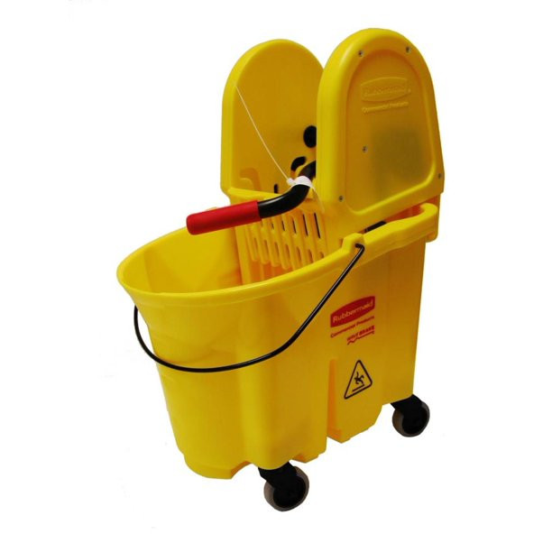 Rubbermaid Commercial Products FG757788YEL WaveBrake 35-Quart Bucket and Wringer Combo. Yellow