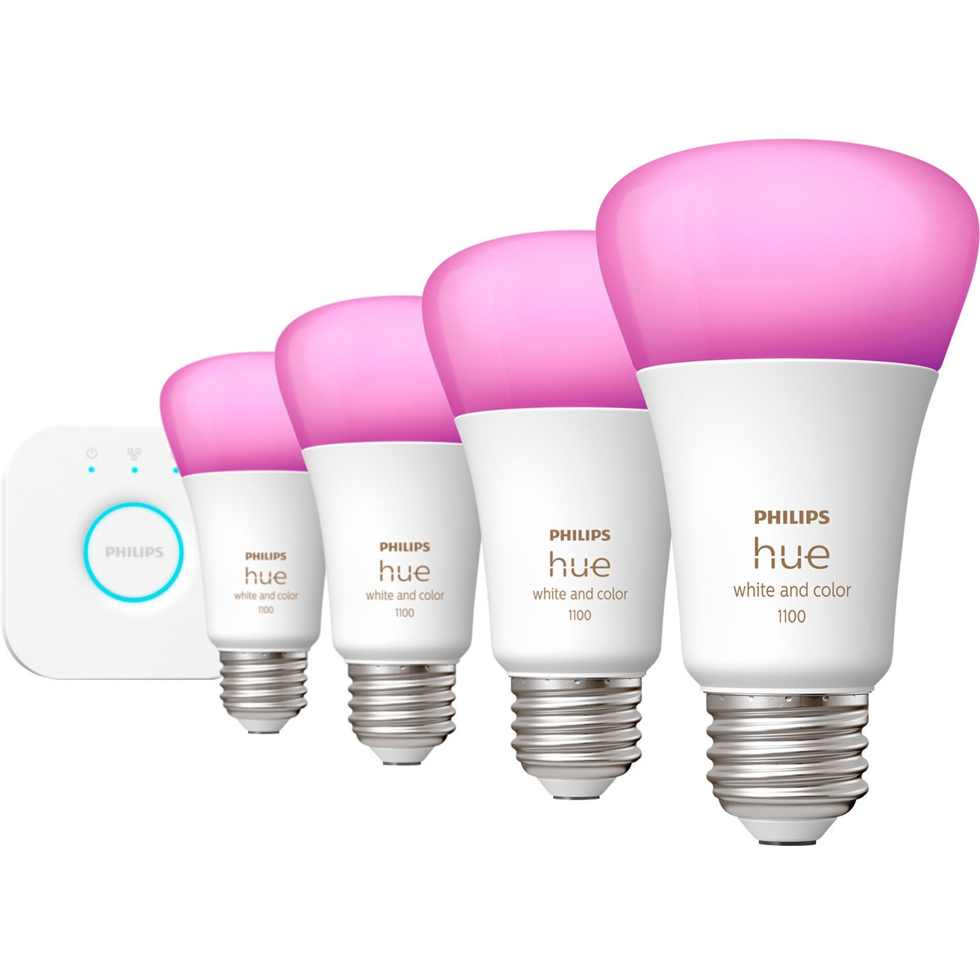 Philips Hue White 4 Set A19 Bluetooth 75W Smart LED Starter Kit (563296)