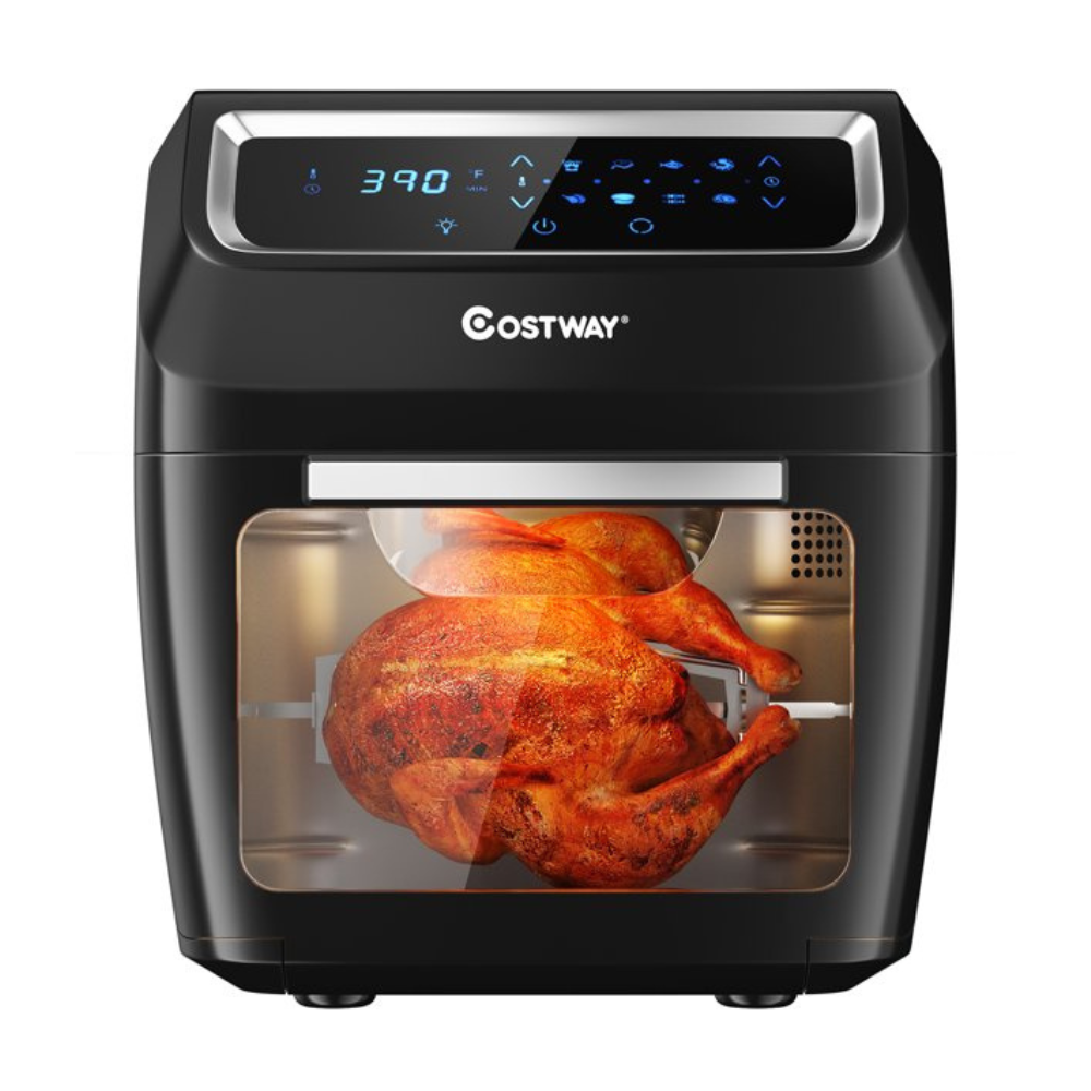 Costway 1700W Electric Air Fryer Oven 8-In-1 Rotisserie Dehydrator w/Accessories