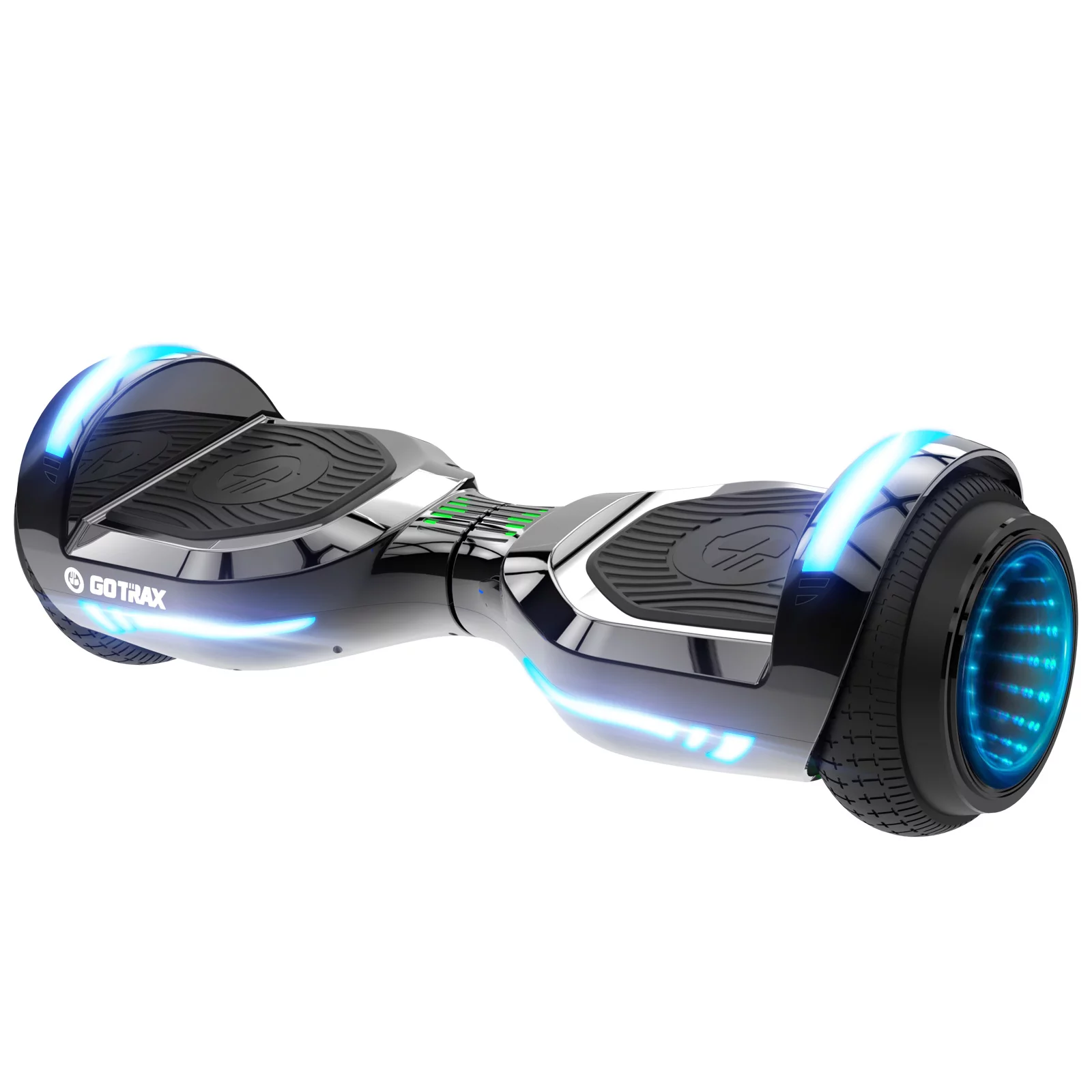 Gotrax Glide Pro Hoverboard With Bluetooth Speaker. 6.5 In. Wide Wheels And LED lights. 36V 2.6A Lithium-Ion Battery Up 5miles. Silver