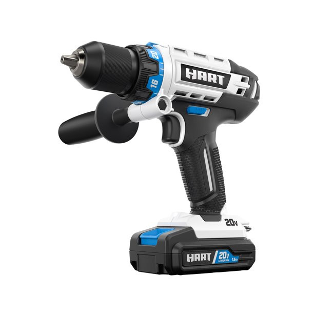 Hart 20-Volt Cordless 1/2-inch Hammer Drill Kit (1) 1.5Ah Lithium-Ion Battery
