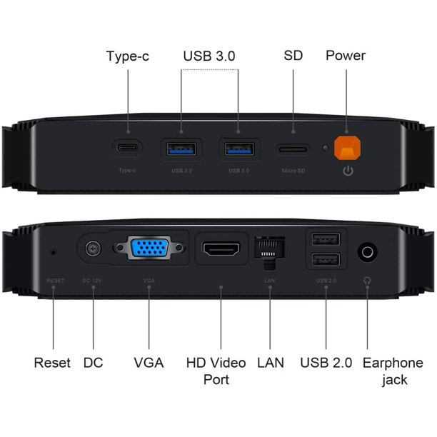 Chuwi HeroBox Pro Windows 10 Mini PC Gaming Computer PC Intel Celeron J4125 Dual-Core Processor