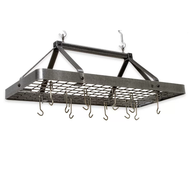 Enclume Carnival Hanging Pot Rack. Hammered Steel