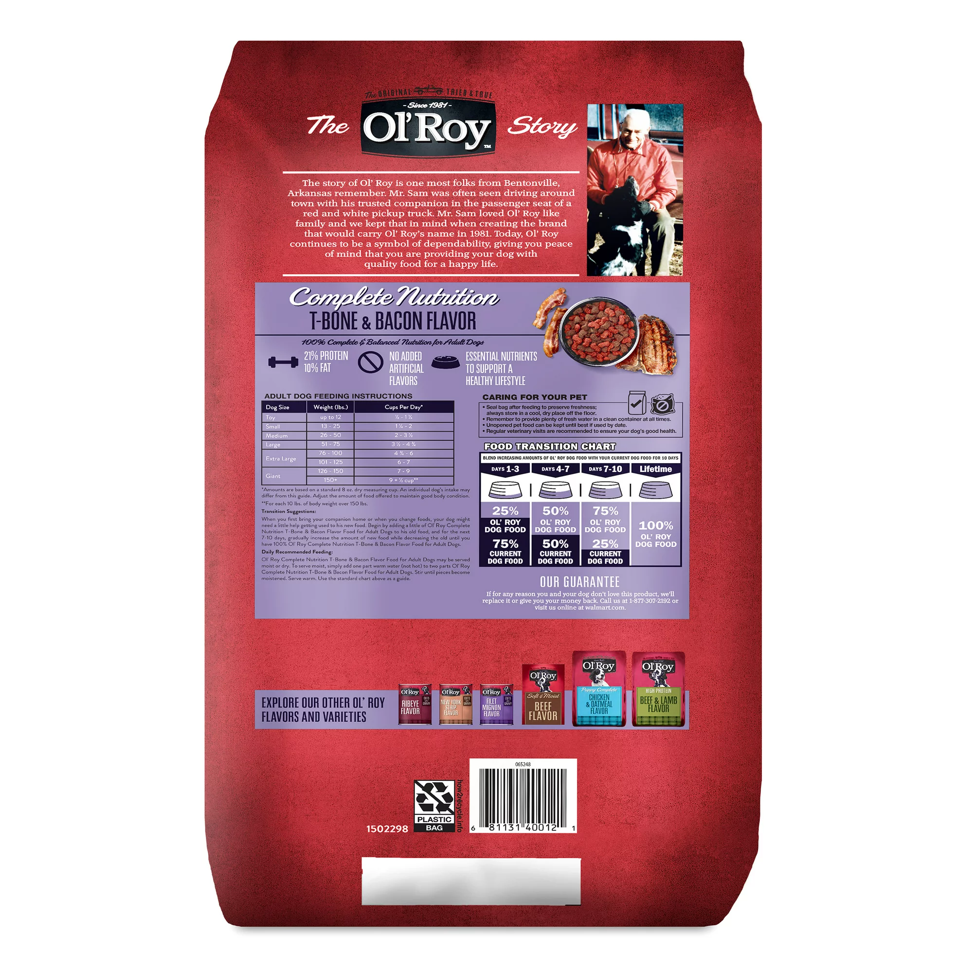 Ol- Roy Complete Nutrition T-Bone & Bacon Flavor Dry Dog Food