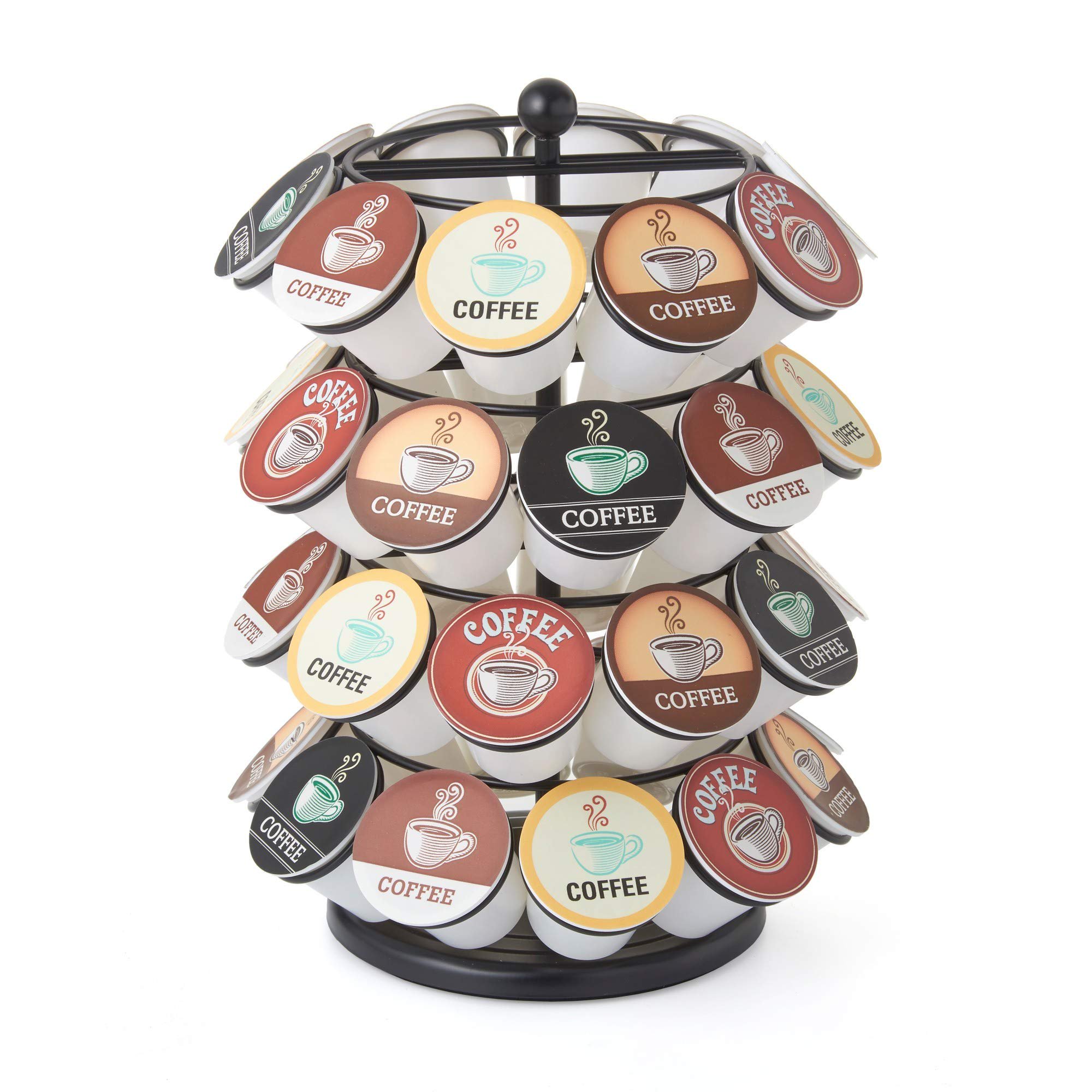 Nifty Solutions Coffee Pod Carousel Compatible with K-Cups. 40 Pod Capacity. Black