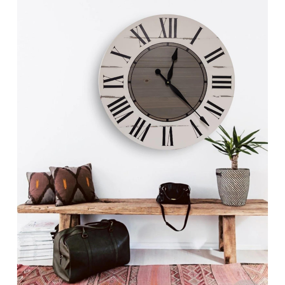Gracie Oaks Extra Large Malidienne Wood Wall Clock