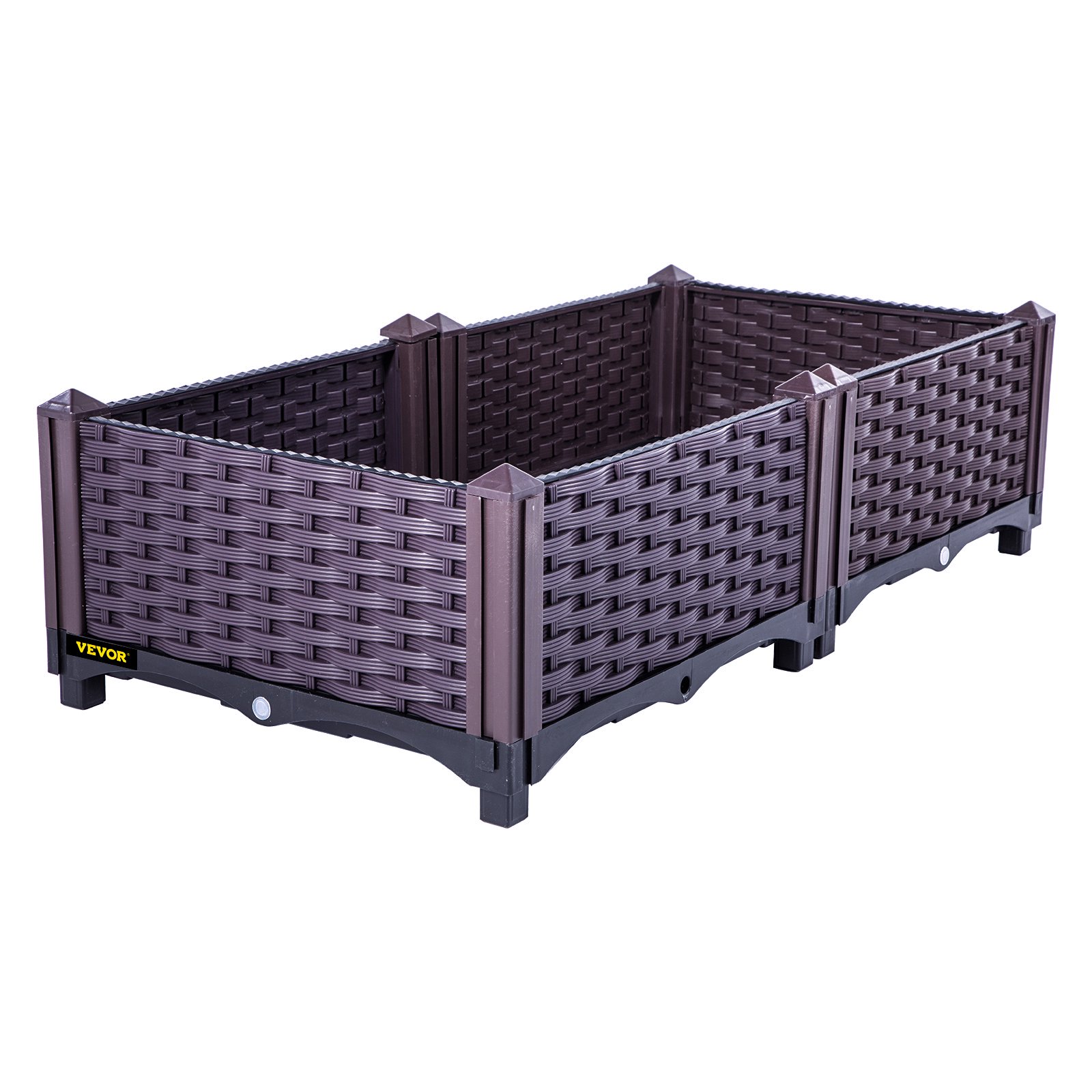 Vevor 15 15 9in Square Garden Planter Flower Bed Box Kit. Set of 2 Raised Garden Bed for In/Outdoor