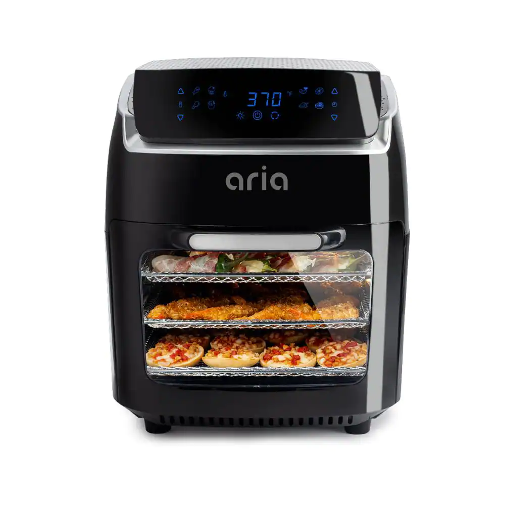 Aria 10 Qt. Black AirFryer with Recipe Book