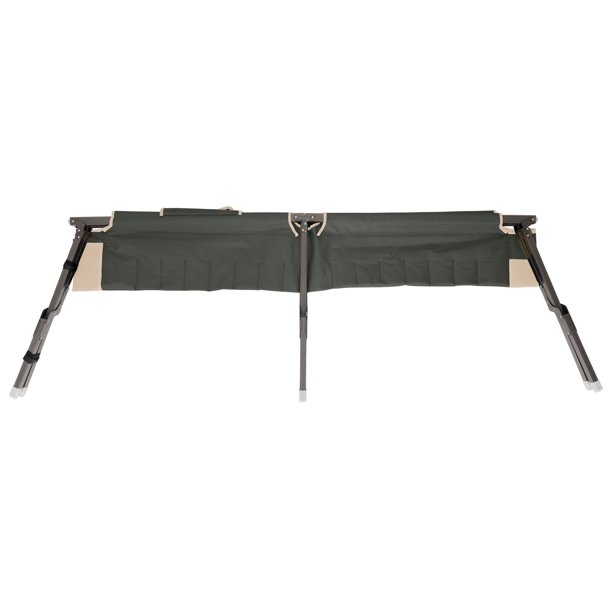 Slumberjack Pine Vista Ultralight Adult Camp Cot. Dark Shadow/Chinchilla. Size 74.5″ L x 28.3″ W