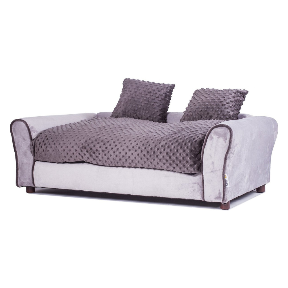 Keet Westerhill Sofa Cat & Dog Bed w/ Removable Cover. Charcoal. Large