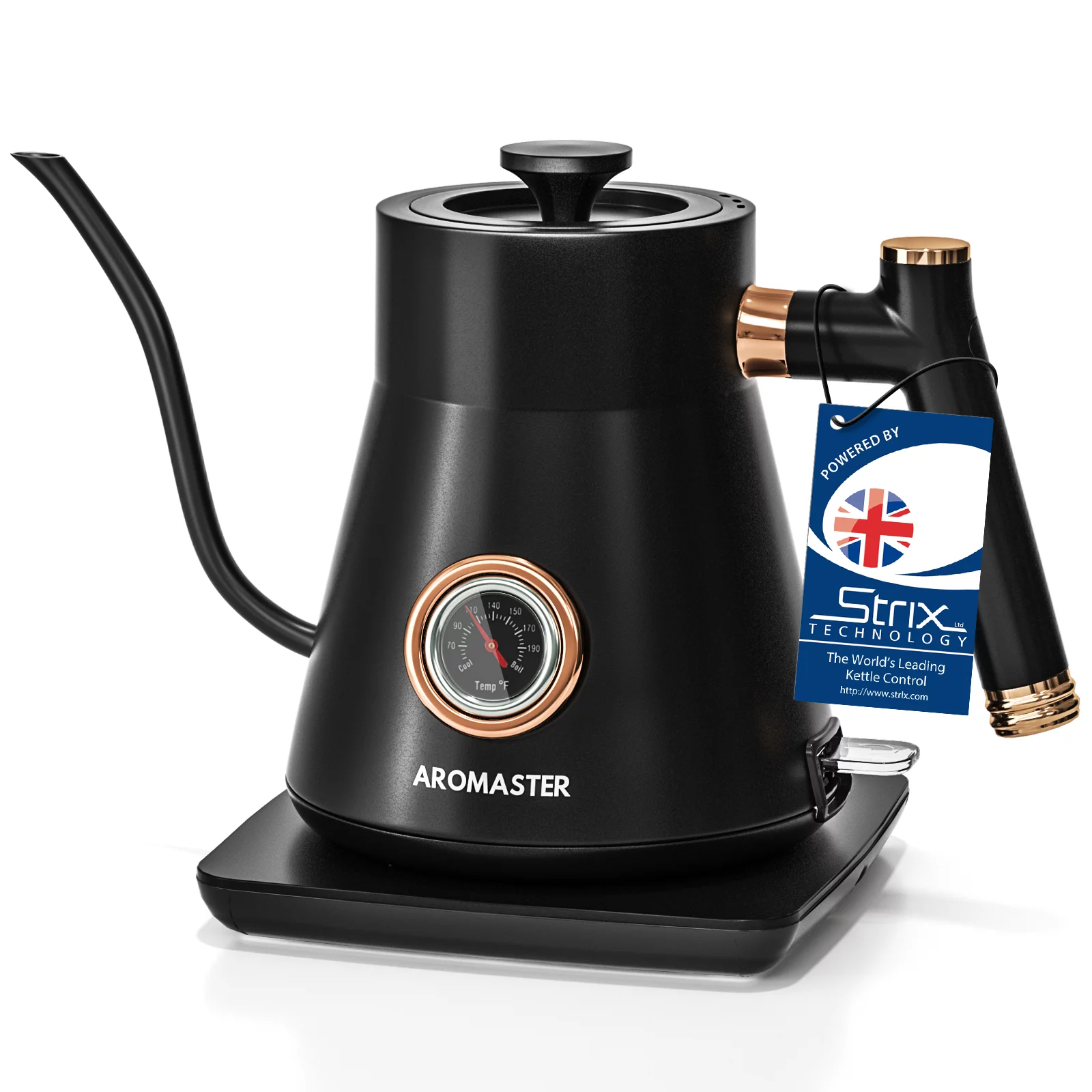 Aromaster Electric Gooseneck Kettle. Aromaster Pour Over Coffee & Tea Kettle with Thermometer