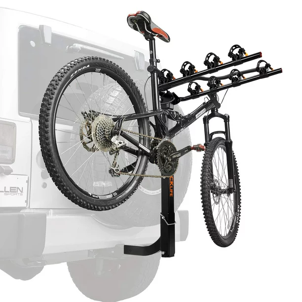 Tacklife 4-Bike Rack For Car. Bicycle Car Carriers. Hitch Bike Rack. TLBCR1A