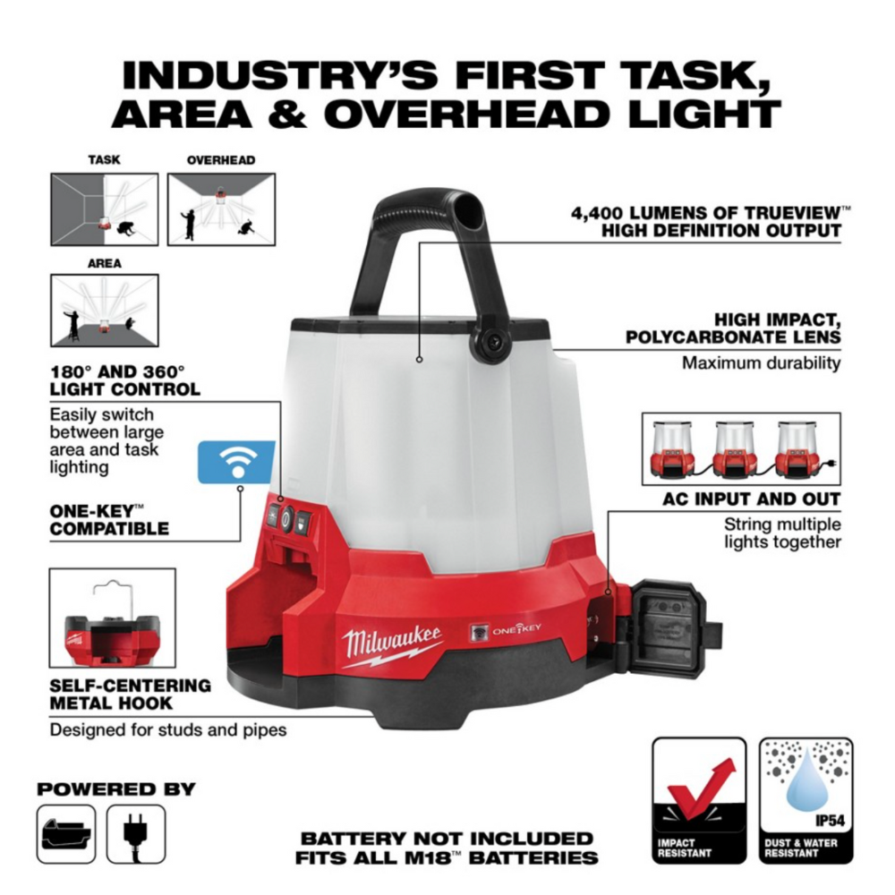 Milwaukee Tool M18 Radius Compact Site Light W/ One-Key