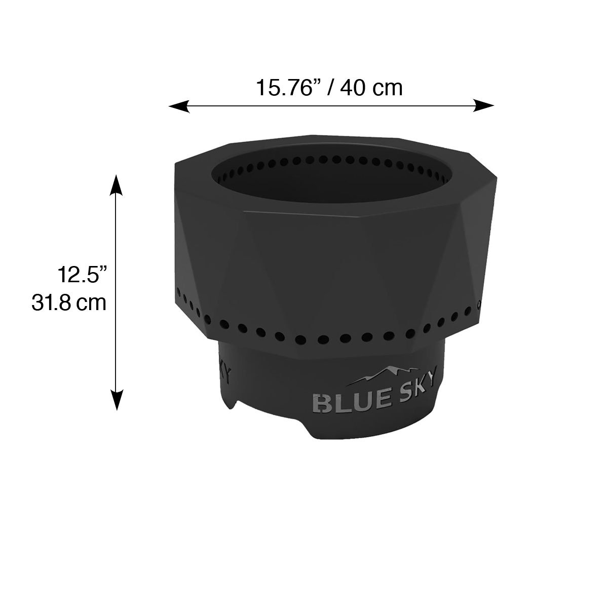 Blue Sky Outdoor Living Ridge Portable Steel Smokeless Fire Pit with Carrying Bag