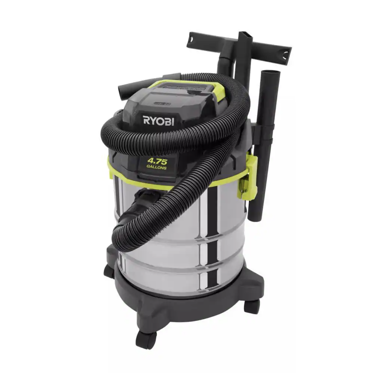 Ryobi One+ 18V Cordless 4.75 Gal. Wet/Dry Vacuum Kit with 4.0 Ah Battery and Charger