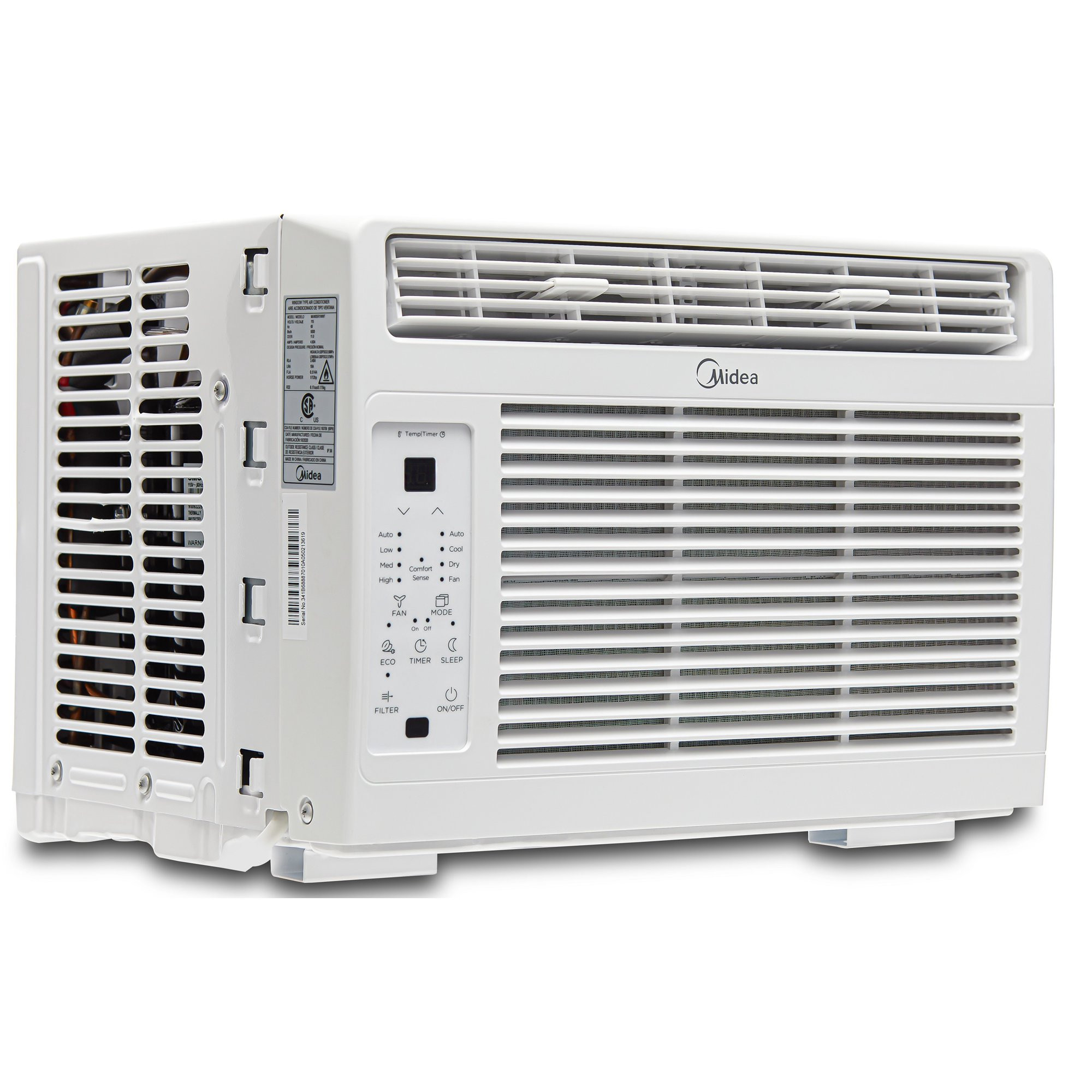 Midea 5.000 BTU 115V Window Air Conditioner with Comfort Sense Remote. White. MAW05R1WWT