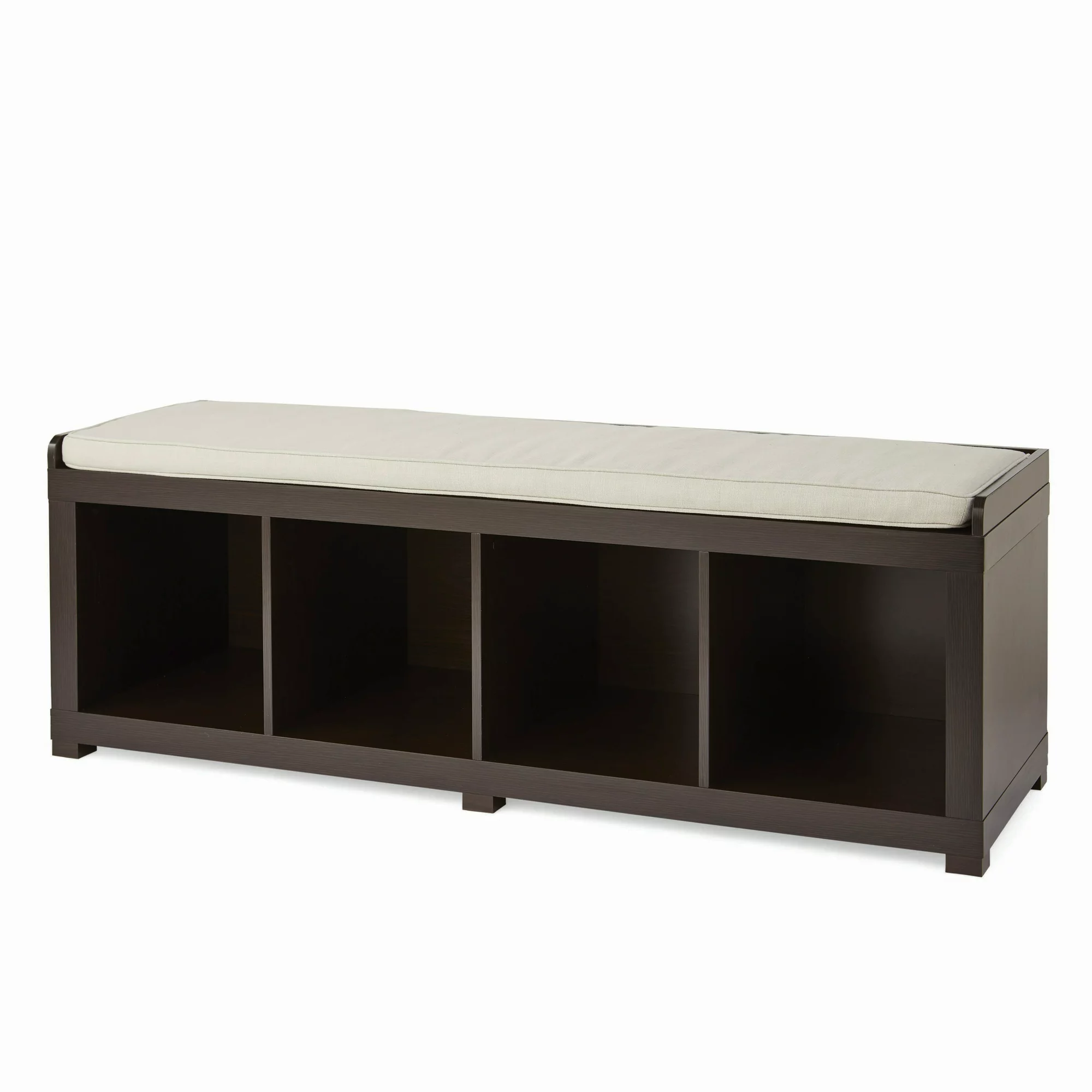 Better Homes & Gardens 4-Cube Storage Organizer Bench. Espresso
