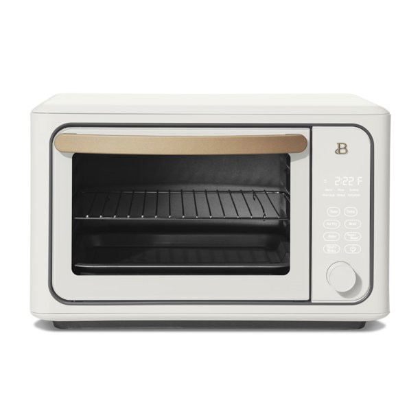 Beautiful 6 Slice Touchscreen Air Fryer Toaster Oven. White Icing by Drew Barrymore