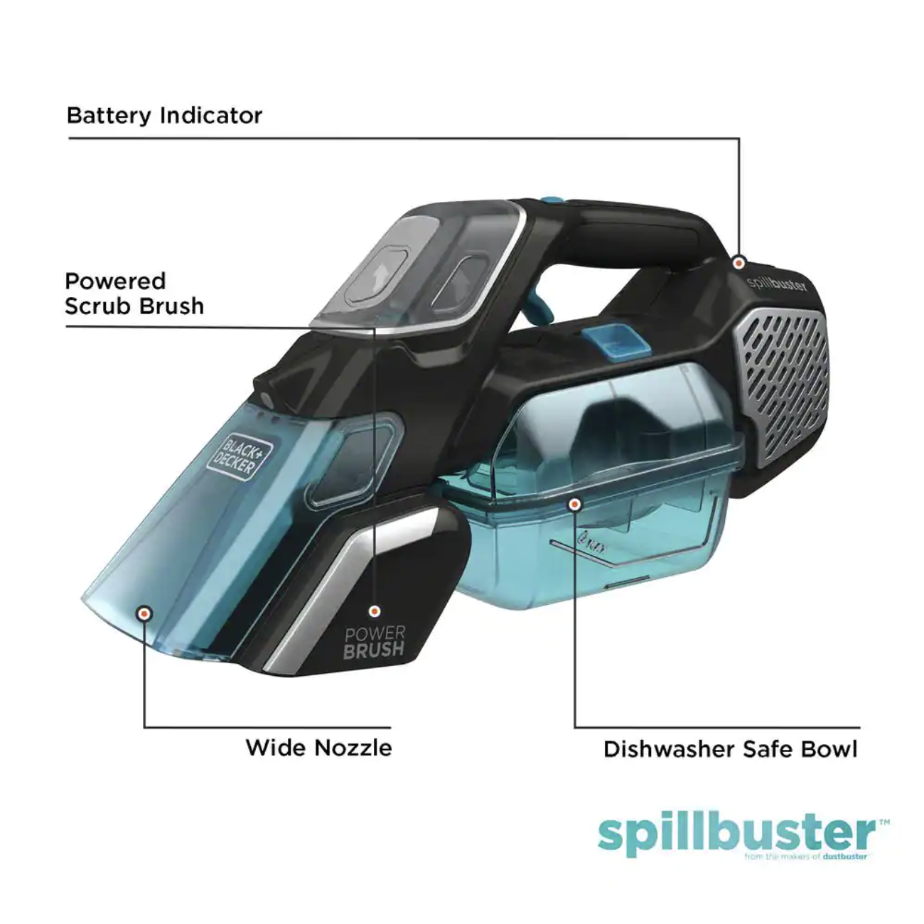 Black+Decker Spillbuster Cordless Handheld Vacuum