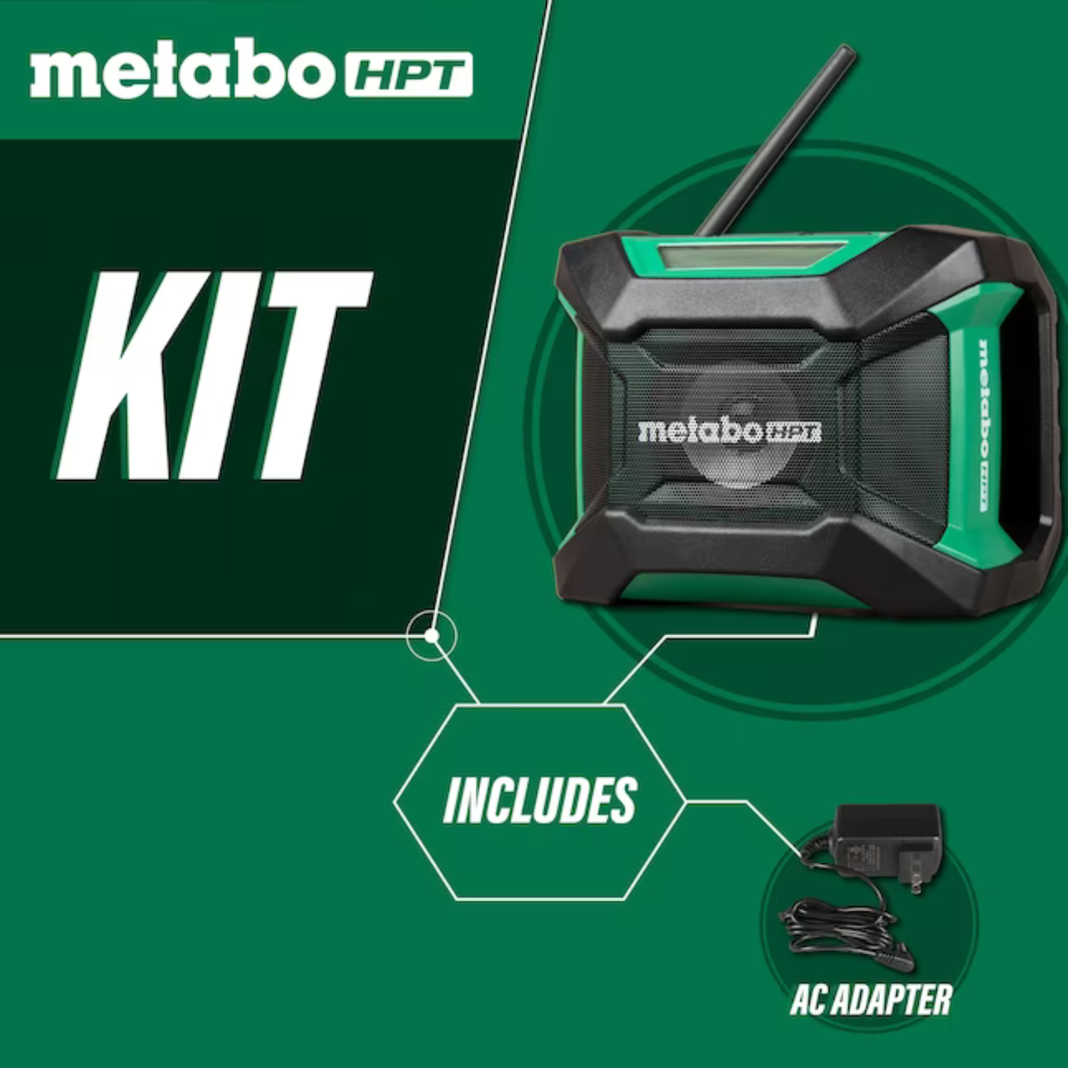 Metabo HPT Multi-Volt 18-volt Cordless Bluetooth Compatibility Jobsite Radio