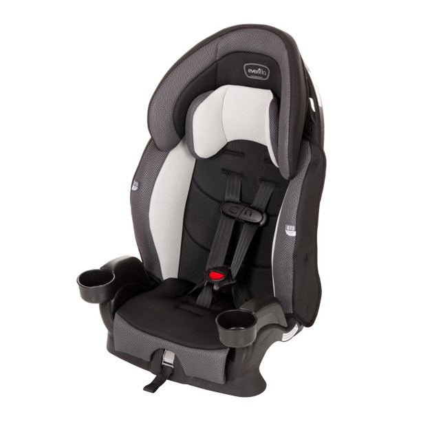 Evenflo Chase Plus High-back Booster Car Seat. Gray