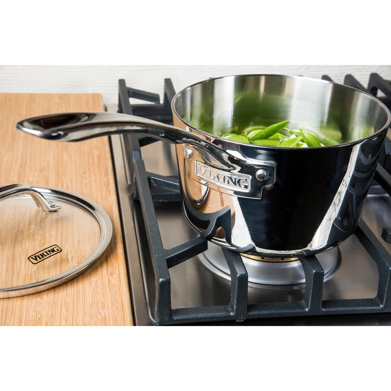 Viking Contemporary 3-Ply Stainless Steel 10-Piece Cookware Set. 4513-3S10