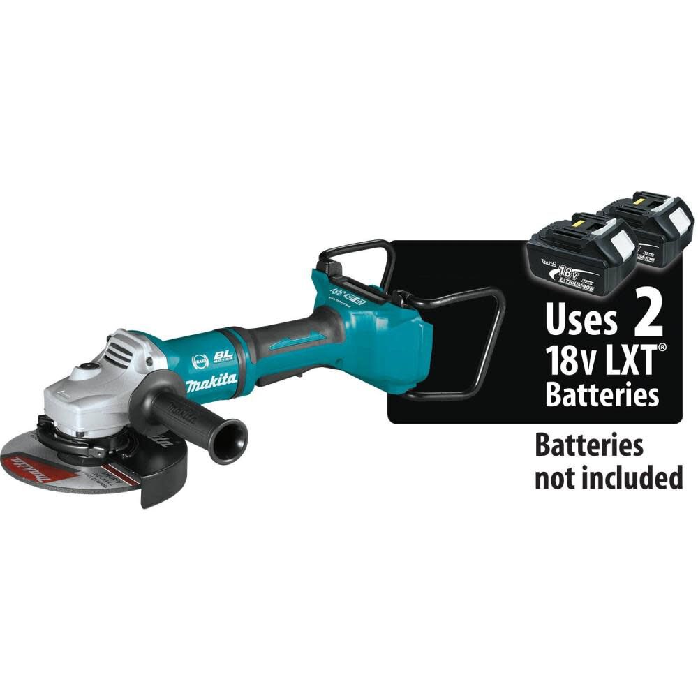 Makita 18V X2 LXT Lithium-Ion (36V) Brushless Cordless 7″ Paddle Switch Cut-Off/Angle Grinder. Tool Only