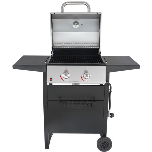 RevoAce 2-Burner Space Saver Gas Grill. Stainless And Black. GBC1705WV
