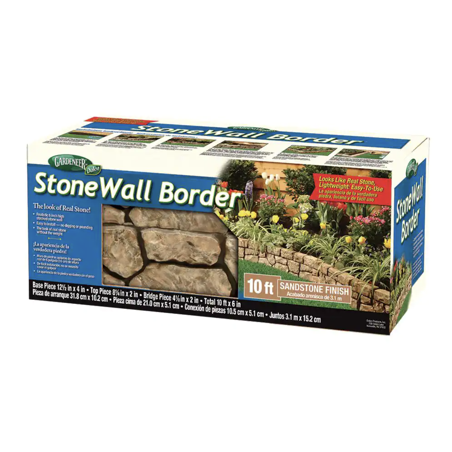 Gardeneer By Dalen Dalen Products 6 in. x 10 ft. Tan Stone Wall Border