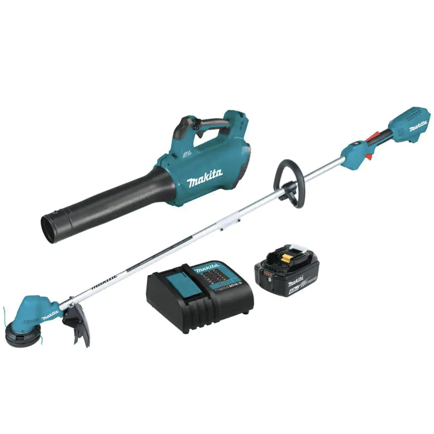 Makita 18-Volt 4.0 Ah LXT Lithium-Ion (Blower/String Trimmer) Brushless Cordless Combo Kit. 2-Piece (XT287SM1)