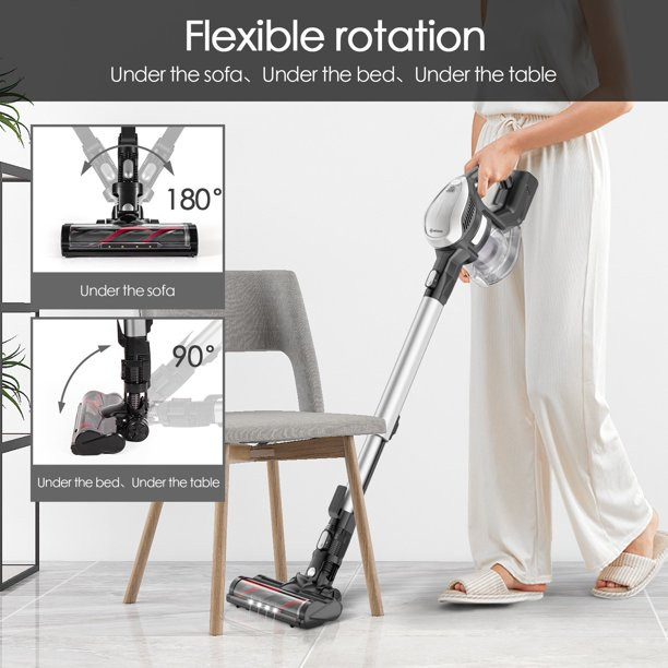 Moosoo Cordless Vacuum Cleaner. 4-In-1 Lightweight Stick Vacuum Cleaner