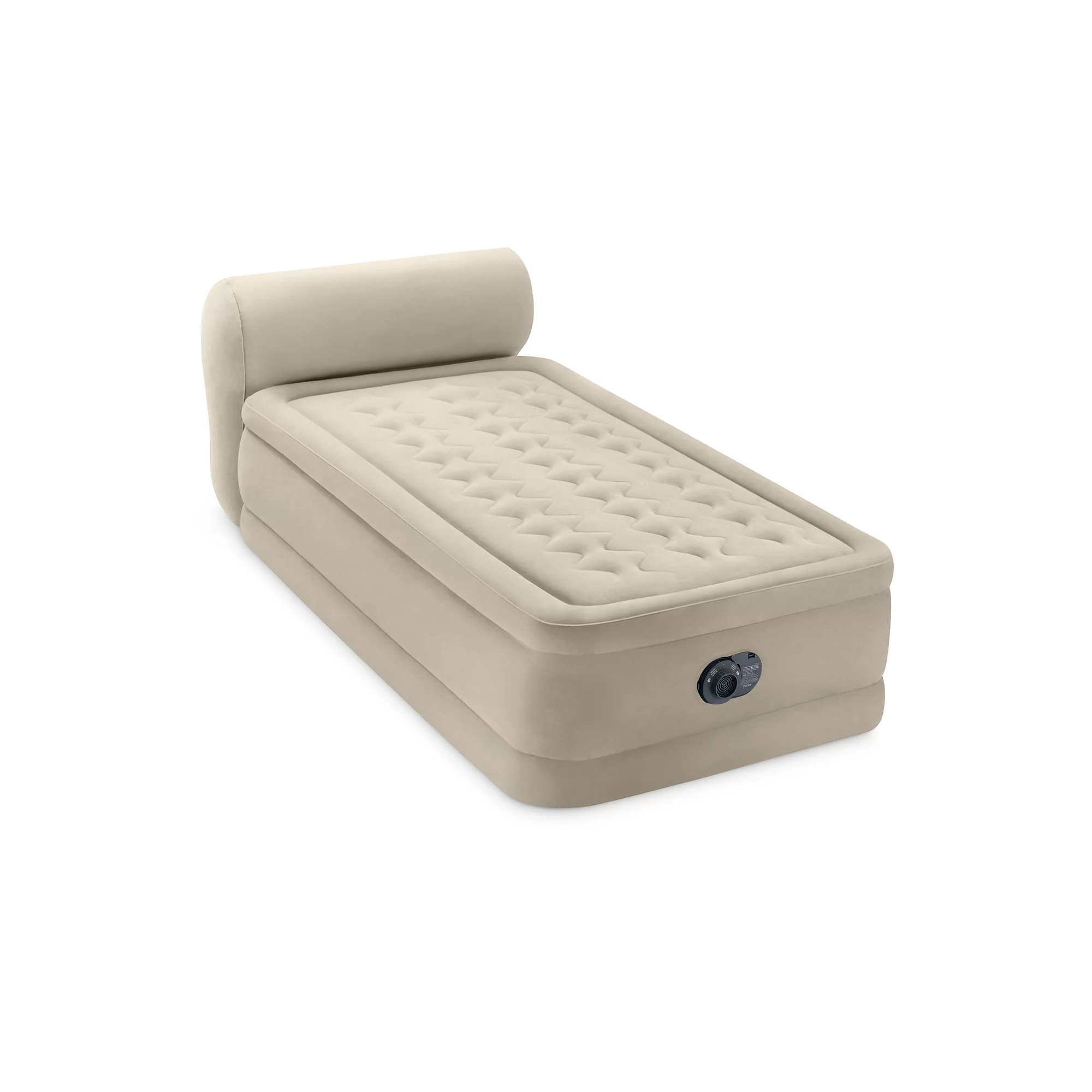 Intex Durabeam Headboard 18″ Twin Air Mattress with Built-in Pump