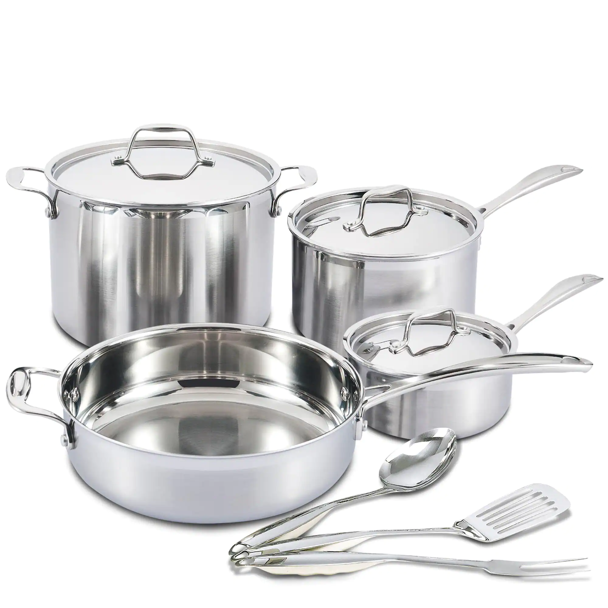 Mockins 10-Piece Premium Grade Stainless Steel Cookware Set With Lids