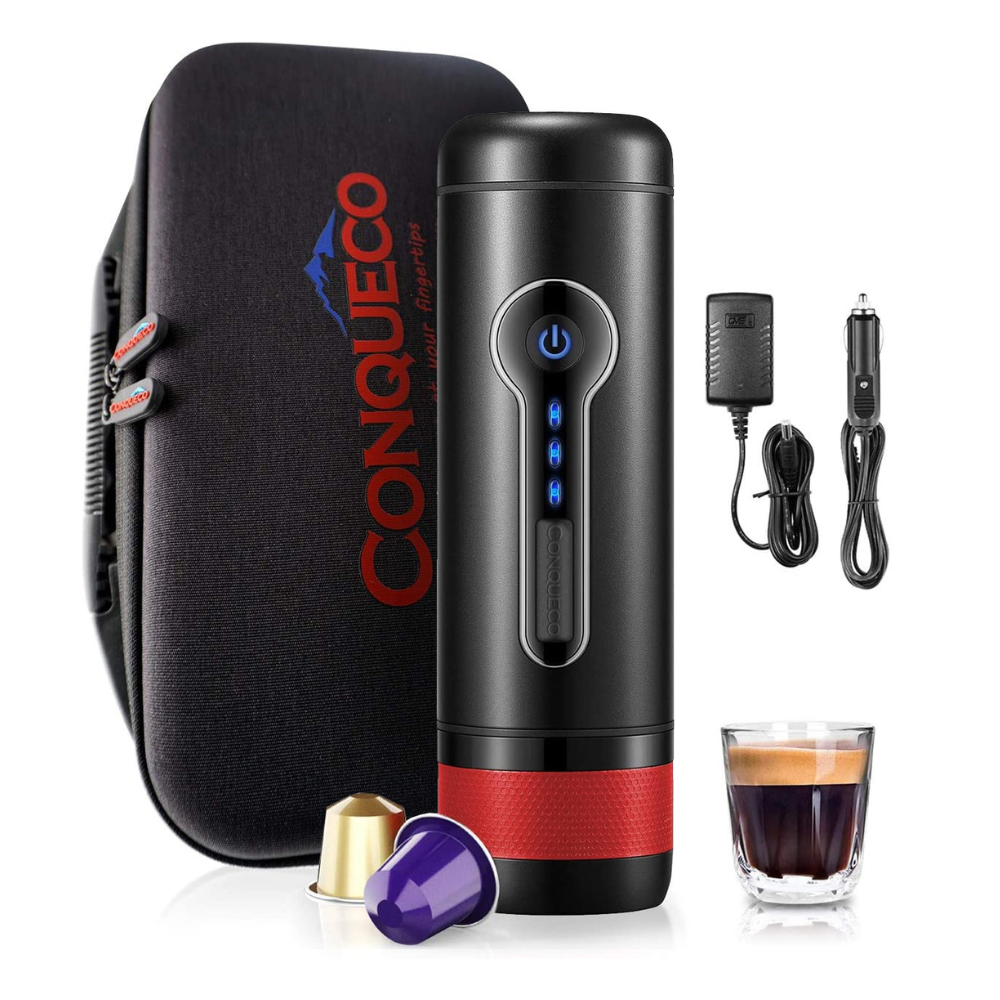 Conqueco Portable Coffee Machine Espresso Maker. Conqueco 12V Travel Coffee Machine