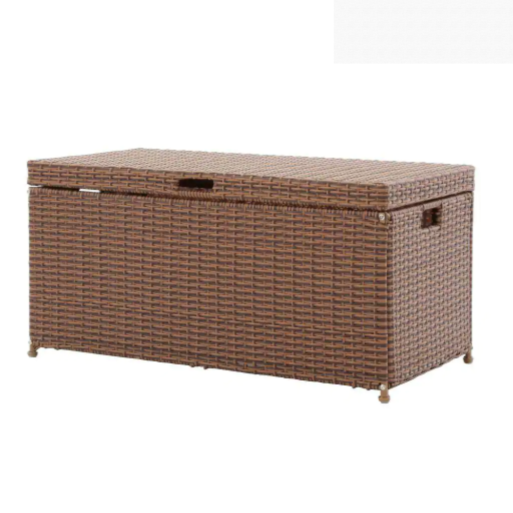 Jeco Honey Wicker Patio Furniture Storage Deck Box