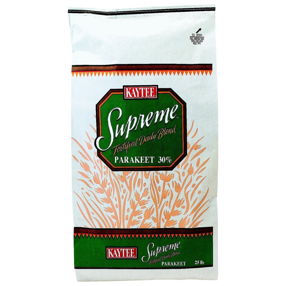 Kaytee Supreme Parakeet Food. 25-lb bag. Bundle of 2