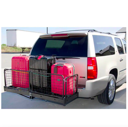 Erickson 07496 500 lb. Capacity 60 in. x 20 in. Steel Folding Hitch Cargo Carrier for 2 in. Receiver