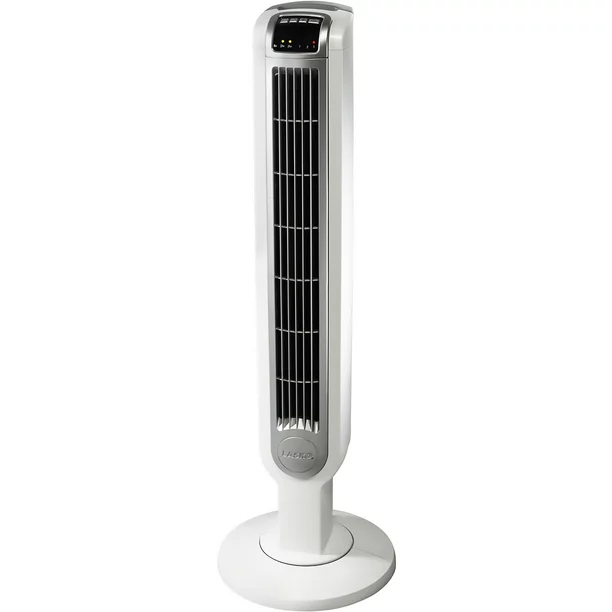Lasko Portable 3-Speed Oscillating Tower Fan With Timer And Remote Control. 2510. White